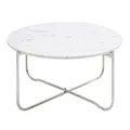 Riess Ambiente Edler Couchtisch Noble 62cm weiß abnehmbare Marmor-Platte Handarbeit Wohnzimmertisch Tisch Sofatisch Klappbar