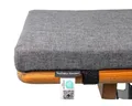 TexDeko® Ecolen Bierbankauflage gepolstert 220x25x4 cm XL für Bierzeltgarnitur mit Anti-Rutsch Boden, wasserabweisend & UV-Schutz, Waschbarer Bezug mit Reißverschluss (Grau)