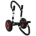 vidaXL SUP Trolley für Surfbrett Klappbar, Kajakwagen Klappbar, Surfwagen Surfboard-Transportwagen für SUP-Board, Bootswagen mit 2 aufblasbaren Rädern, 45kg Aluminium