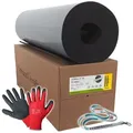 Scorprotect® Rollladenkastendämmung Armacell Armaflex Home Kautschuk Platten selbstklebend schwarz 100 cm x 400 cm x 2.5 cm