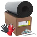 Armaflex Armacell original Home Kautschuk Platte selbstklebend (Nachfolger für die XG Platte) + rote Handschuhe (schwarz, Isolierstärke 25 mm, 1000 x 4000 mm)
