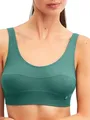 CALIDA Elastic Bustier Damen, mit breitem Softbund, atmungsaktive und weiche Single Jersey-Qualität North sea Green 44-46