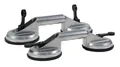 Silverline Doppelsaugheber 2er Set Doppel-Saugheber aus Aluminium Vakuum Sauggriff bis 100kg, -]