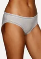 LASCANA Bikinislip (3er-Pack) aus elastischer Baumwolle mit weicher Spitze, taupe
