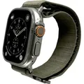 neuwertig - Watch Ultra 2 - 49 mm - Titan - Alpine Loop - Stoff - Olive - Bandgröße S