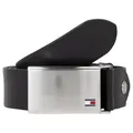 Tommy Hilfiger Koppelgürtel Plaque Belt 3,5 cm breit individuell verstellbare Schnalle schwarz 80