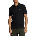 Lyle & Scott Poloshirt Basic Herren, Pique Baumwolle schwarz S