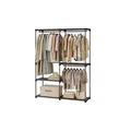 Kompaktgarderobe   , schwarz , Maße (cm): B: 138 H: 182