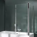 Mai & Mai Duschwand Für Badewanne Badewannenfaltwand 6mm Sicherheitsglas Mit Nano-versiegelung Duschabtrennung Badewannenaufsatz Wandanschlag Links Bth: 70x120x140cm