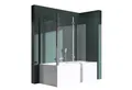 Mai & Mai Badewannenaufsatz Duschwand für Badewanne Badewannenfaltwand ESG GLAS 6mm NANO C113
