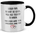 Papa Geschenk zum Vatertag von Tochter Vater Tasse Geburtstag Kaffeetasse Mann
