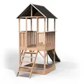 EXIT Toys Spielturm "Panorama 500", mit Rutsche und Sandkasten - braun