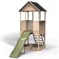 EXIT TOYS Panorama Holzspielhaus mit Rutsche (Sandkasten)