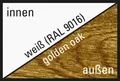 ARON Basic+ Terrassentür Kunststoff 1 Flügelig (Dreh-Kipp) 90x205 cm Golden Oak DIN Rechts (Förderfähig)