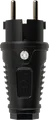TAUR2 0512-SS - Vollgummi-Stecker Taurus2, Typ F - CEE 7/4, schwarz
