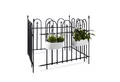 relaxdays Gartenzaun 8x Gartenzaun Metall GOTH