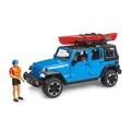 BRUDER Spielzeug Auto Jeep Wrangler Rubicon Unlimited mit Kajak + Figur / 02529