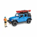 Bruder Jeep Wrangler Rubicon Unlimited mit Kajak und Figur Spielzeug Auto
