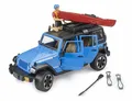 Jeep Wrangler Rubicon Unlimited Kajak und Radfahrer
