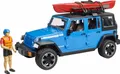 Bruder 02529 Jeep Wrangler RubiconUnlimited mit Kajak und Figur