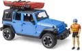 bruder 02529 Jeep Wrangler Rubicon Unlimited mit Kajak und Figur
