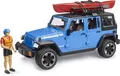 Bruder Spielfahrzeug Jeep Wrangler Rubicon Unlimited mit Kajak und Figur 02529