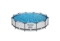 Bestway Framepool Steel Pro MAX Ø 366 x 76 cm (Set, mit Filterpumpe), lichtgrau, rund