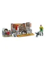 Bruder Bworld Cow and Calf barn with farmer