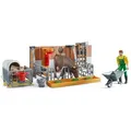 bruder Spielset bworld 62611, ab 4 Jahre, Kuh- und Kälberstall, 35 Teile