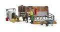Bruder Bworld Pferdestall Springparcours Reiten Hindernisse Zaun Kuh 02533 Pferd