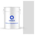 Q UNIQUE Fassadenfarbe Weiß-grau 10L – Silikonharz-Außenfarbe, Wetterfest, Selbstreinigend, Hohe Deckkraft, UV-Beständig, Für WDVS, Beton & Mineralische Untergründe