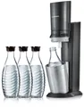 SodaStream Trinkwasser-Sprudler Crystal 3.0 Aktionspack 3 Karaffen titan