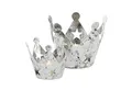 BOLTZE GRUPPE GmbH Teelichthalter Teelichthalter Crown Krone silber 2 sortiert Metall Ø.16/23 cm 2er Set