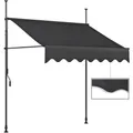 GARDEN PLEASURE Klemmmarkise, anthrazit, polyester - grau
