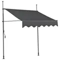 Markise, Dunkelblau, Metall, Kunststoff, 300x200-300x120 cm, Sonnen- & Sichtschutz, Sichtschutz Garten, Markisen