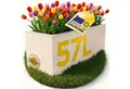 ONDIS24 Blumenkasten Vulkan 57L Gestein/Basalt Optik mit Wasserspeicher Pflanzenkasten, 79.5 x 29.5 x 29.5 (H) cm