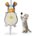 Relaxdays Kratzmatte Katze Creme,Orange,Grau