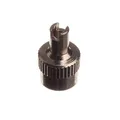 Ventilkappe mit Werkzeug + Dichtring - Metall - VG8- Gewinde mit Schlüsselansatz - Geriffelter Rand