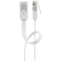 Cat 6 Flach-patchkabel, U/utp, Weiß, Kupferleiter (cu). Kabellänge 1.5 M