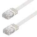 Patchkabel weiß 1,5m flach U/UTP CAT6 DSL-/Netzwerk Ethernet-Kabel 250MHz RJ45