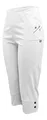 Kurze Hosen Damen Sommerhosen Bermuda 7/8 Schlupfhose leichte Stoffhose angenehme Caprihose mit Taschen (48-50, Weiß)