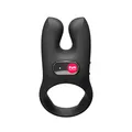 FUN FACTORY Penisring mit Vibrator NOS Black, Sexspielzeug für Männer & Paare, flexibler Premium Cock-Ring mit Dualmotor & Klitoris-Stimulator – 100% medizinisches Silikon