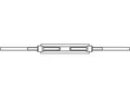 Spannschlösser , offene Form,mit 2 Anschweißenden DIN 1480 A 2 SP AE M 12 A 2 VE