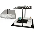 Wondermake Sandkasten, Weiß, Holz, 113x113x113 cm, Outdoor Spielzeug, Sandkästen