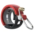 Knog Fahrradklingel Oi Luxe Small, 22,2 mm, Schwarz Rot, 1212KN