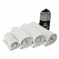 pandoo Reisehandtuch Reisehandtuch mit Bambus Aktivkohlefasern grau 80 cm x 130 cm