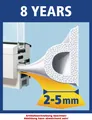 tesa Moll CLASSIC P-Profil Gummidichtung, weiß, 9 mm x 6 m