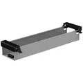 boho office® Kabelkanal, Kabelwanne 57 cm in silber, beidseitig klappbar mit viel Stauraum silberfarben 57 cm