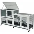 Indoor Kleintierstall Leo 146 x 89 cm grau - Grau