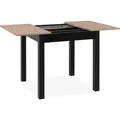Finori Ausziehtisch Coburg 80 Artisan-Eiche und Schwarz - Schwarz